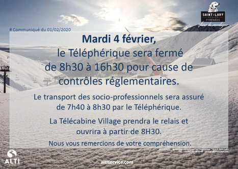 Saint-Lary Soulan : téléphérique du Pic Lumière fermé le 4 février | Vallées d'Aure & Louron - Pyrénées | Scoop.it
