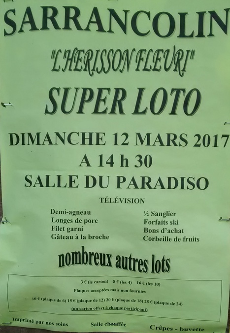 Loto à Sarrancolin le 12 mars | Vallées d'Aure & Louron - Pyrénées | Scoop.it