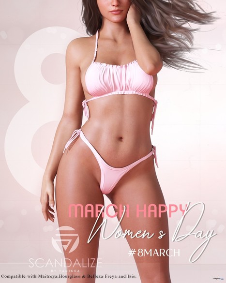 Klossy Pinkpale Swimsuit International Women's Day 2019 Group Gift by SCANDALIZE | Teleport Hub - Second Life Freebies | Second Life Freebies | Scoop.it