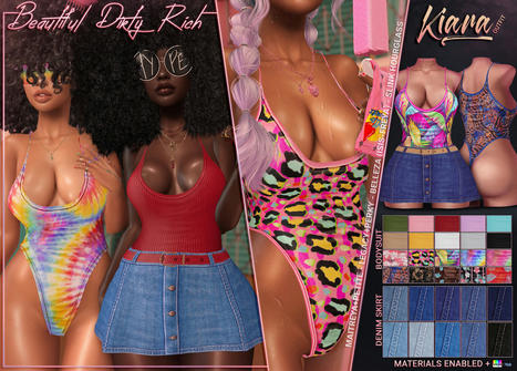 Kiara Outfit Fatpack August 2021 Group Gift by Beautiful Dirty Rich | Teleport Hub - Second Life Freebies | Second Life Freebies | Scoop.it