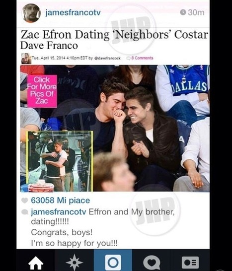 Zac Efron e Dave Franco stanno assieme! Parola di James Franco... - Jimi Paradise&trade; | QUEERWORLD! | Scoop.it