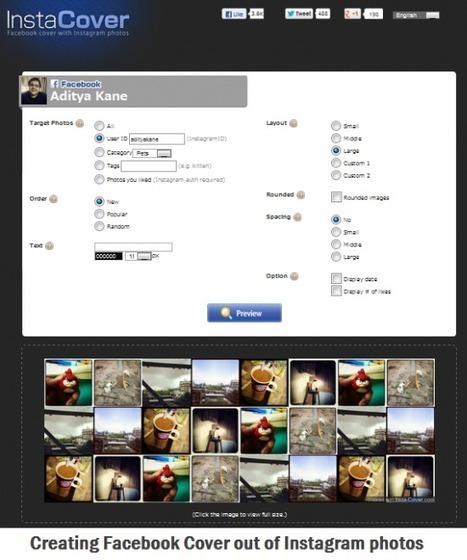 Online Tool to Create Facebook Cover Image with Instagram Photos | Le Top des Applications Web et Logiciels Gratuits | Scoop.it