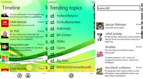 TweetReader, o cómo mantenerse al tanto de lo que se dice en Twitter usando Windows Phone 7 | Utilización de Twitter la Educación | Scoop.it
