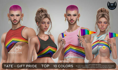 Tate Top Pride Edition June 2025 Group Gift by UKYAH | Teleport Hub - Second Life Freebies | Second Life Freebies | Scoop.it