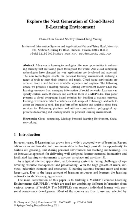 Explore the Next Generation of Cloud-Based E-Learning Environment | business analyst | Scoop.it