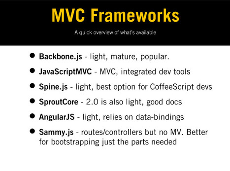 Want to play with different MVC Frameworks? Try TodoMVC! | JavaScript for Line of Business Applications | Scoop.it
