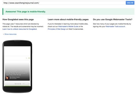 Google Launches Mobile-Friendly Site Testing Tool - Search Engine Journal | Public Relations & Social Marketing Insight | Scoop.it