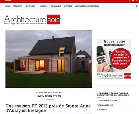 " UNE MAISON RT 2012 près de Sainte Anne d'Auray " ARCHITECTURE BOIS magazine | Architecture, maisons bois & bioclimatiques | Scoop.it