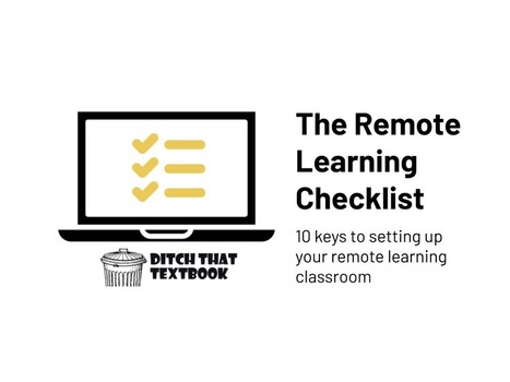 The Remote Learning Checklist: Tools, tips and ideas via #DitchThatTextbook | iGeneration - 21st Century Education (Pedagogy & Digital Innovation) | Scoop.it