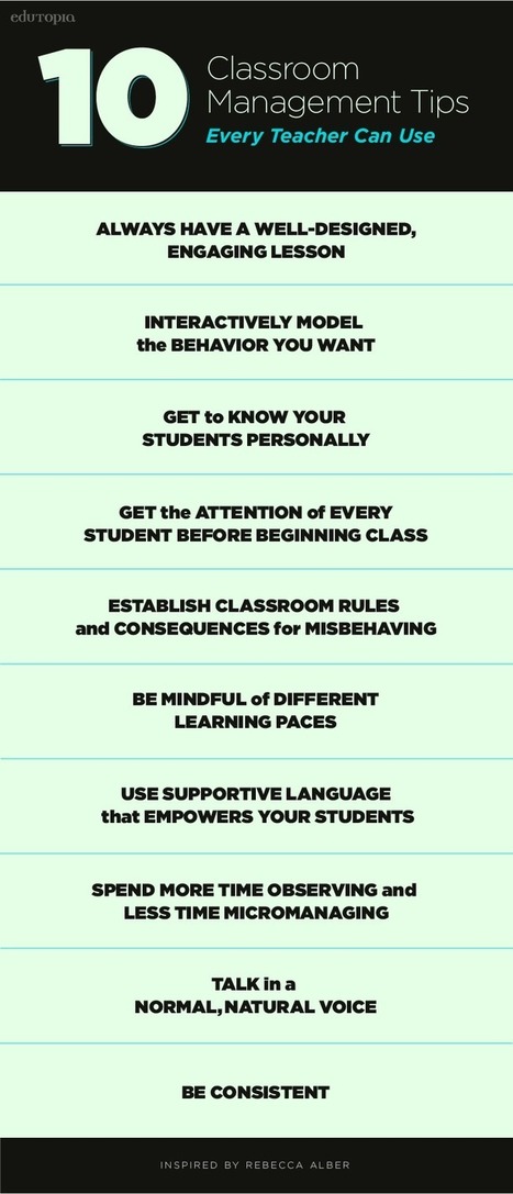 10 Classroom Management Tips Every Teacher Can Use | Information and digital literacy in education via the digital path | Scoop.it