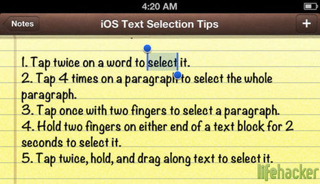 Five Shortcuts for Faster Text Selection in iOS | Android and iPad apps for language teachers | Scoop.it