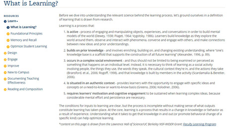 What is Learning? | Center for Teaching & Learning | #ModernEDU #LEARNing2LEARN #PracTICE | 21st Century Learning and Teaching | Scoop.it