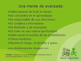 Decid&iacute; emprender: Ten&eacute;s una mente de avanzada? | Emprender Asertivamente | Scoop.it