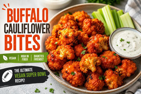 Buffalo Cauliflower Bites | Healthy Vegan Super Bowl Recipe | Diabetes Knowledge | Scoop.it