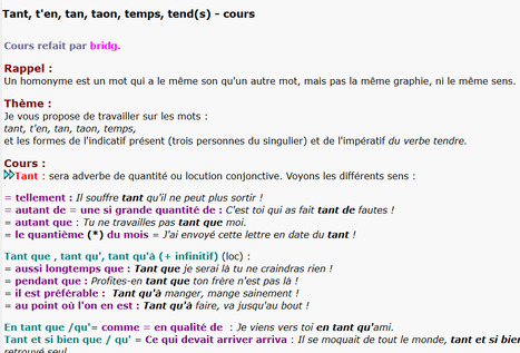 Tant, t'en, tan, taon, temps, tend(s) | POURQUOI PAS... EN FRANÇAIS ? | Scoop.it