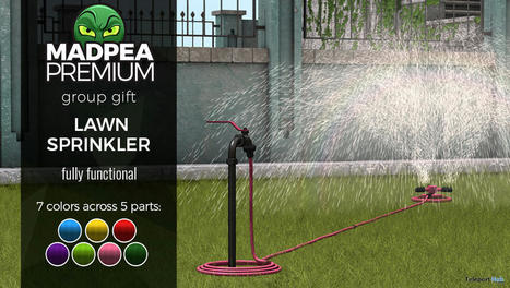 Lawn Sprinkler June 2021 MadPea Premium Group Gift by MadPea Productions | Teleport Hub - Second Life Freebies | Second Life Freebies | Scoop.it