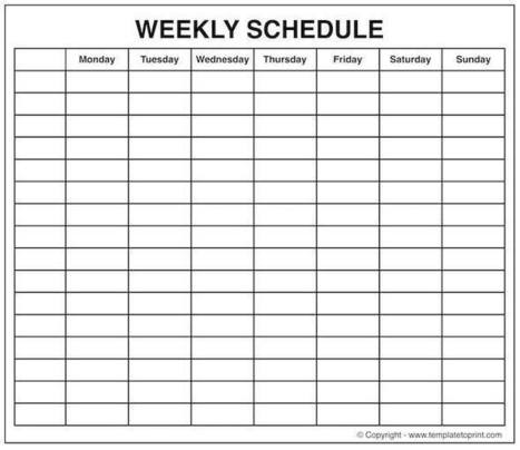 Printable Schedule Template from img.scoop.it