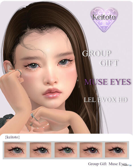 Muse Eyes For Lelutka EvoX August 2025 Group Gift by {keitoto} | Teleport Hub - Second Life Freebies | Second Life Freebies | Scoop.it