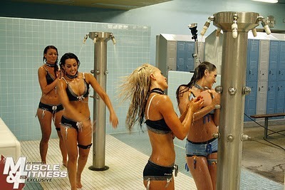 Lingerie Football Players Shower up LFL Li