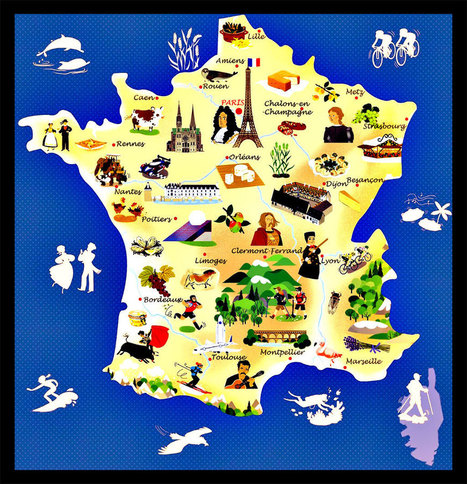 La Carte De France Des Villes Touristiques Fl