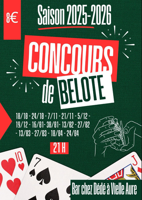 Programme du concours de belote à Vielle-Aure | Vallées d'Aure & Louron - Pyrénées | Scoop.it