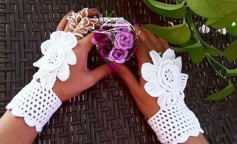 Crochet Mittens, Fingerless Gloves,Crochet Bracelet et item 1050 | Arts & Crafts | Scoop.it