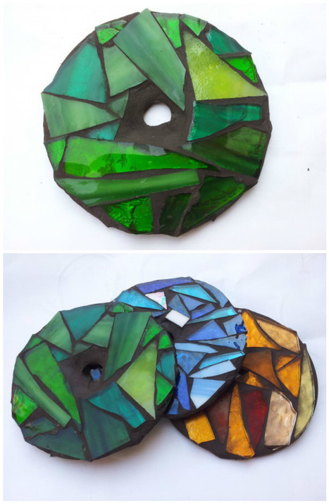 Mosaic Glass With Recycled CD's | 1001 Recycling Ideas ! | Scoop.it