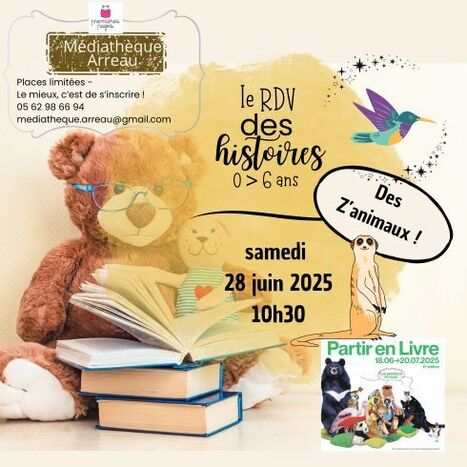 Rendez-vous des histoires sur les Z'animaux à la médiathèque d'Arreau le 28 juin | Vallées d'Aure & Louron - Pyrénées | Scoop.it