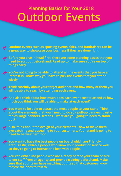 Planning Basics For Your 2018 Outdoor Events Nb