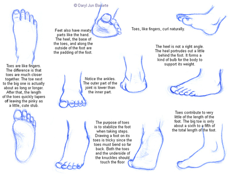 How to Draw Feet | Drawing References and Resources | Scoop.it