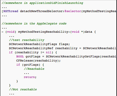 Don’t perform network reachability tests in applicationDidFinishLaunching: | iPhone and iPad development | Scoop.it