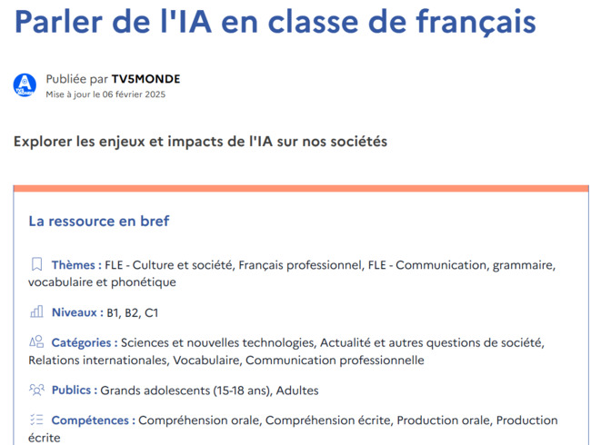 Parler de l'IA en classe de français | POURQUOI PAS... EN FRANÇAIS ? | Scoop.it
