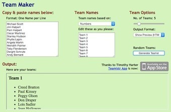 Team Maker - Herramienta online para hacer grupos o equipos al momento | TIC & Educación | Scoop.it