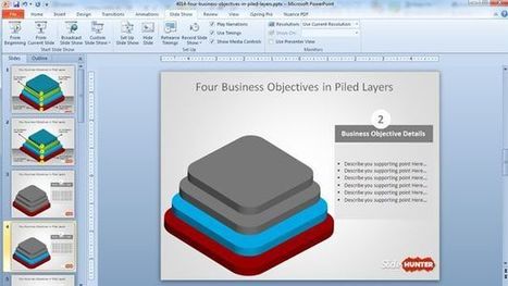 Free 4 Piled Layers Template for PowerPoint | Free Templates for Business (PowerPoint, Keynote, Excel, Word, etc.) | Scoop.it