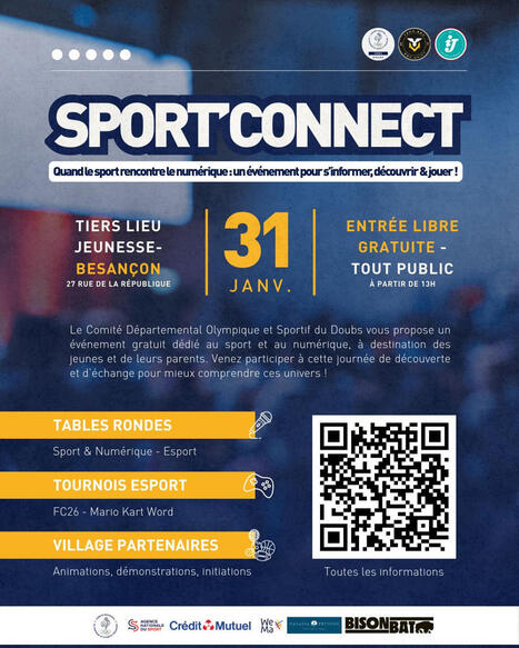 SAVE THE DATE - SPORT&rsquo;CONNECT Le Comit&eacute; D&eacute;partemental Olympique et Sportif du Doubs vous propose un &eacute;v&eacute;nement d&eacute;di&eacute; au sport et au num&eacute;rique, &agrave; destination des jeunes et des parents.&nbsp; | 6 - Innovations technologiques | Scoop.it