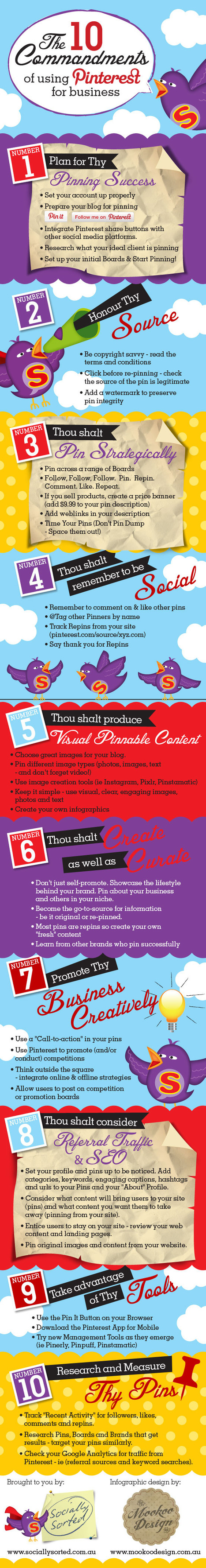 The 10 Commandments Of Using Pinterest For Business [Infographic] - Bit Rebels | MarketingHits | Scoop.it