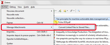 Ajout au menu Fichier de l'option “Convert Linked Files to Stored Files…” | Zotero | Scoop.it