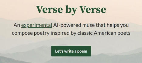 “Verse by Verse” is a cool Google tool for introducing students to poetry | Creative teaching and learning | Scoop.it