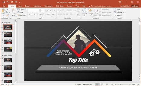 Animated Black PowerPoint Template | Distance Learning, mLearning, Digital Education, Technology | Scoop.it