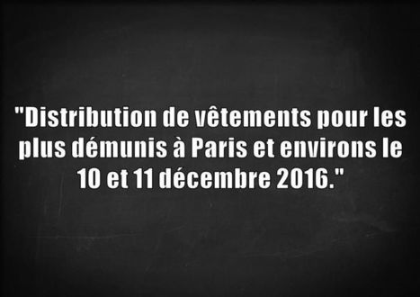 Distribution de vêtements pour les plus démunis à Paris | Actualités France | Scoop.it