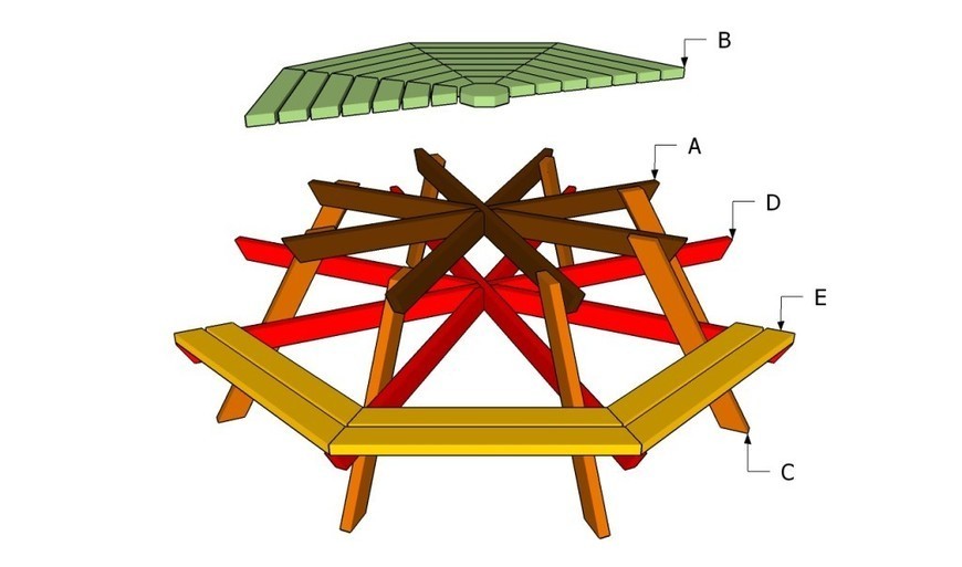 How to build an octagon picnic table HowToSpe