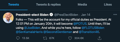 When Joe Biden Takes the White House, He’ll Also Take @WhiteHouse Twitter | Communications Major | Scoop.it