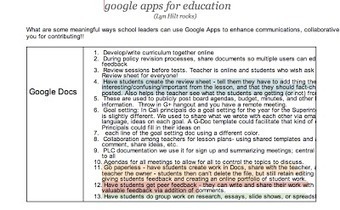 Tons of Ideas on How to Use Google Apps in your Classroom ~ Educational Technology and Mobile Learning | EdTech Tools | Scoop.it