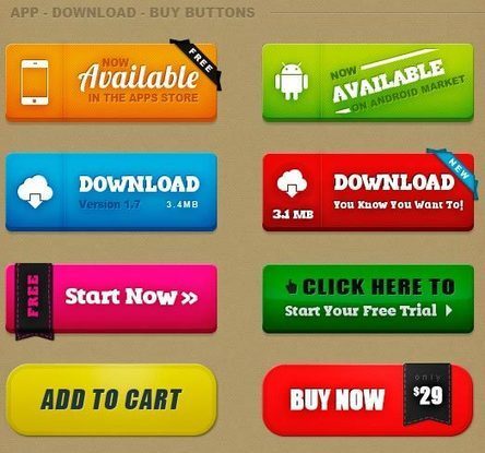 Gratis espectaculares botones PSD para tu diseño web | Pasión SEO | Aprende SEO gratis | Programación Web desde cero | Scoop.it