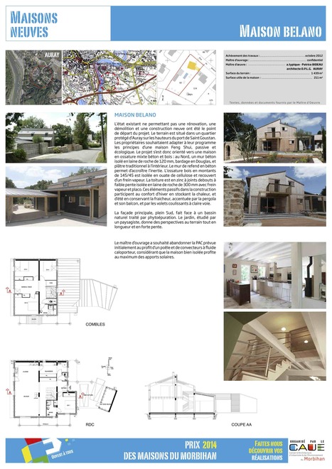 "Maison Belano - a.typique Auray "-Prix des maisons du Morbihan 2014 - www.caue56.fr | Architecture, maisons bois & bioclimatiques | Scoop.it