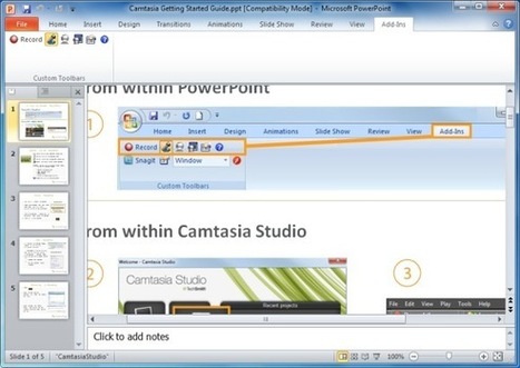 Create High Quality PowerPoint Screencasts: Camtasia Studio Add-In | PowerPoint Presentation | Information and digital literacy in education via the digital path | Scoop.it