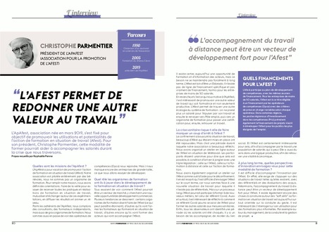 L’Afest permet de redonner une autre valeur au travail - Christophe Parmentier | Formation : Innovations et EdTech | Scoop.it