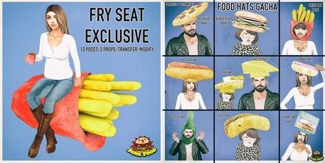 Junk Food - Food Hats & Fry Seat Exclusive | .: Second Life Kids Lookbook :. | 亗 Second Life Kingdom of Kids 亗 | Scoop.it