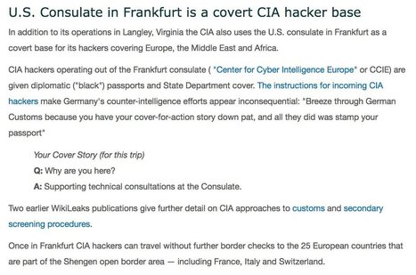 WikiLeaks: CIA betreibt offenbar Hacker-Einheit in Frankfurt | #Germany #US #CyberEspionage #CyberSecurity | ICT Security-Sécurité PC et Internet | Scoop.it