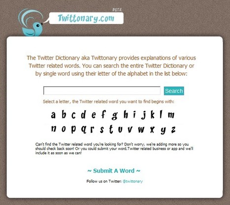 Twittonary | A Twitter Dictionary | Social Media and its influence | Scoop.it